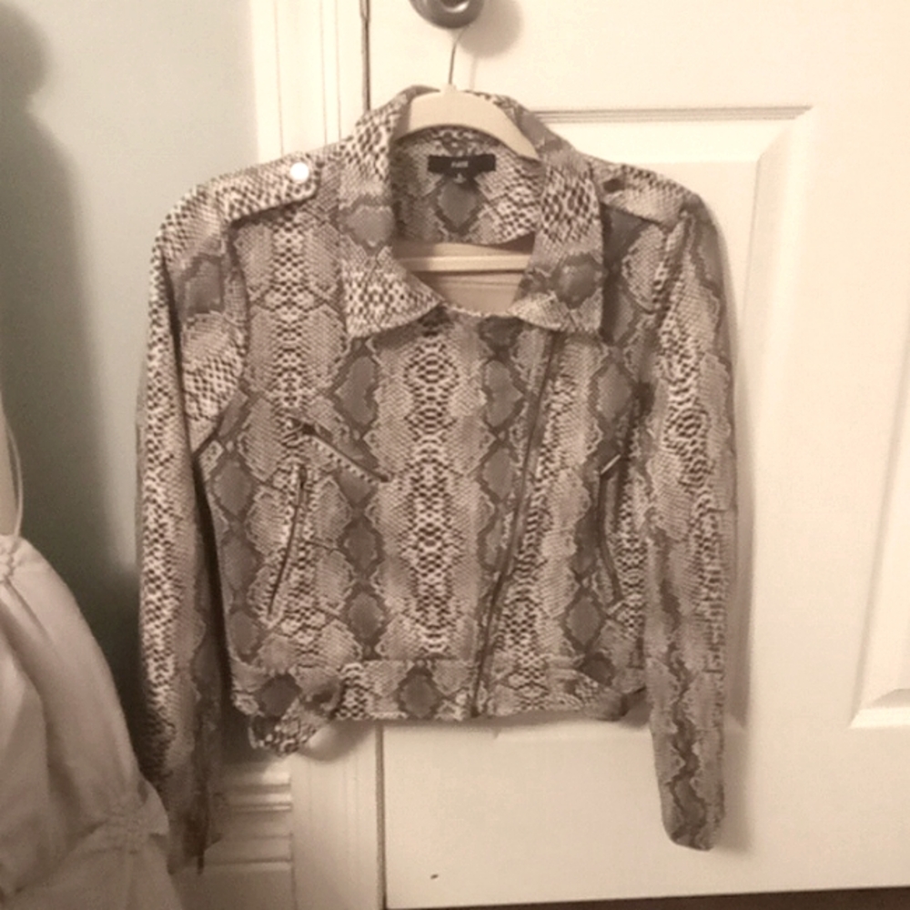 Animal Print Moto Jacket